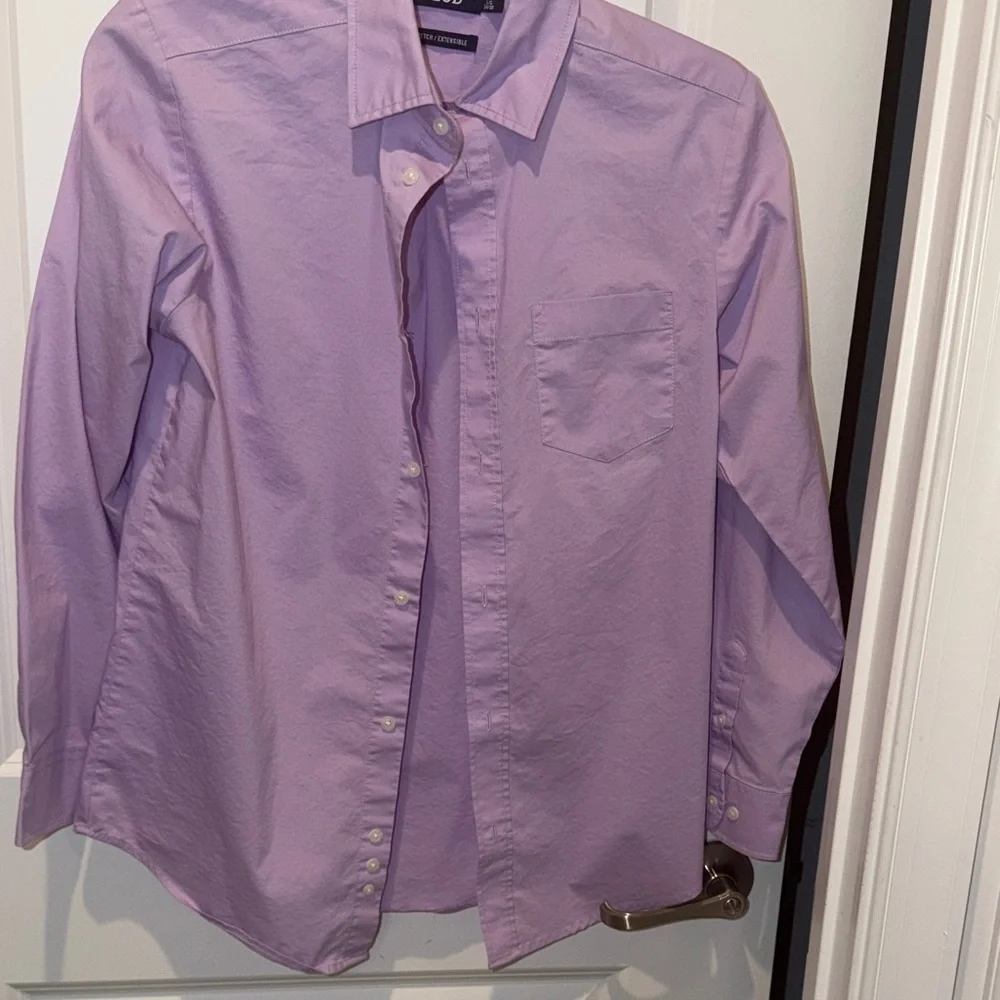 Izod Boy's Lavender and White Plaid Shirt Bundle - Picture 7 of 8